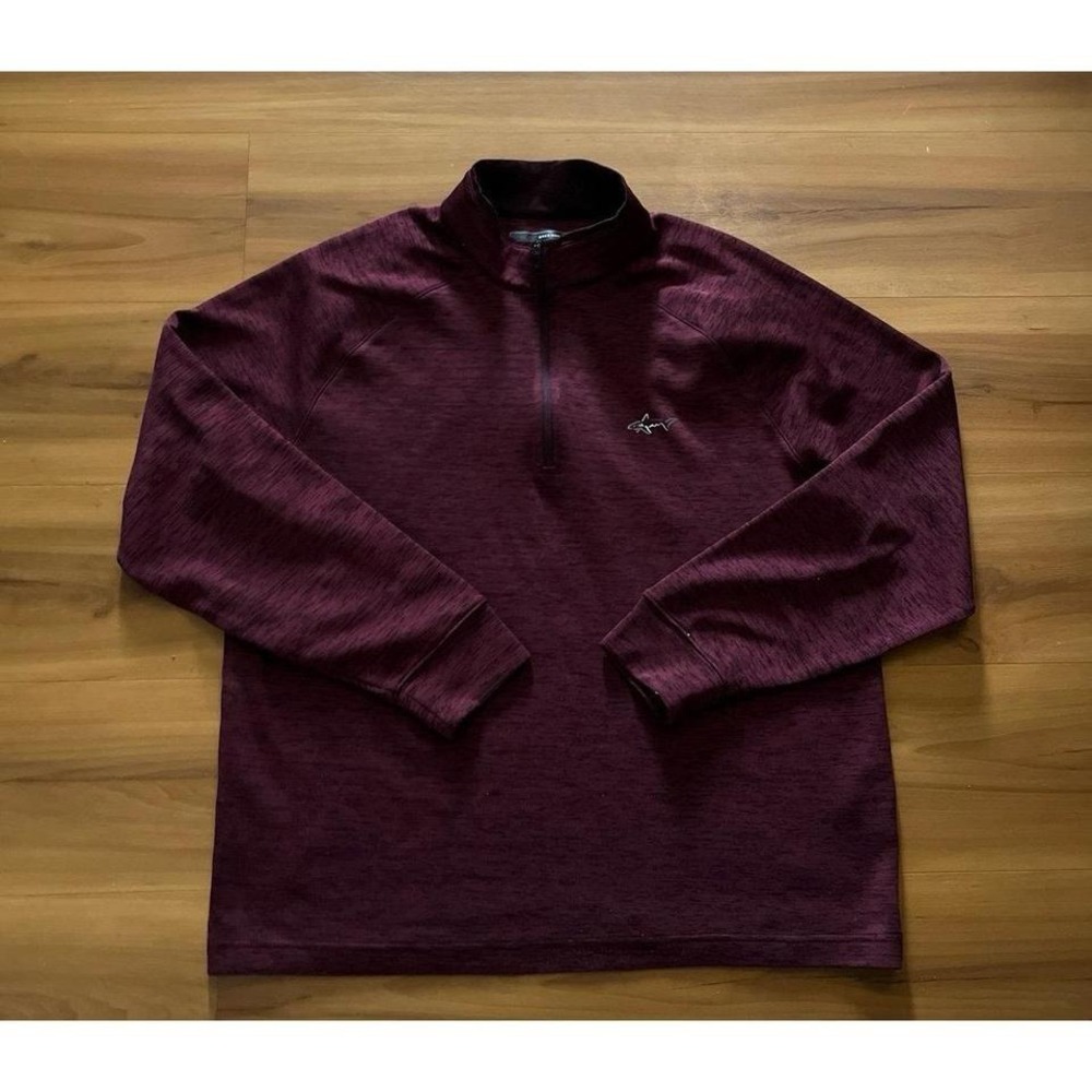 Mens Greg Norman Golf‎ Quarter Zip Fleece Pullover Shirt Jacket
